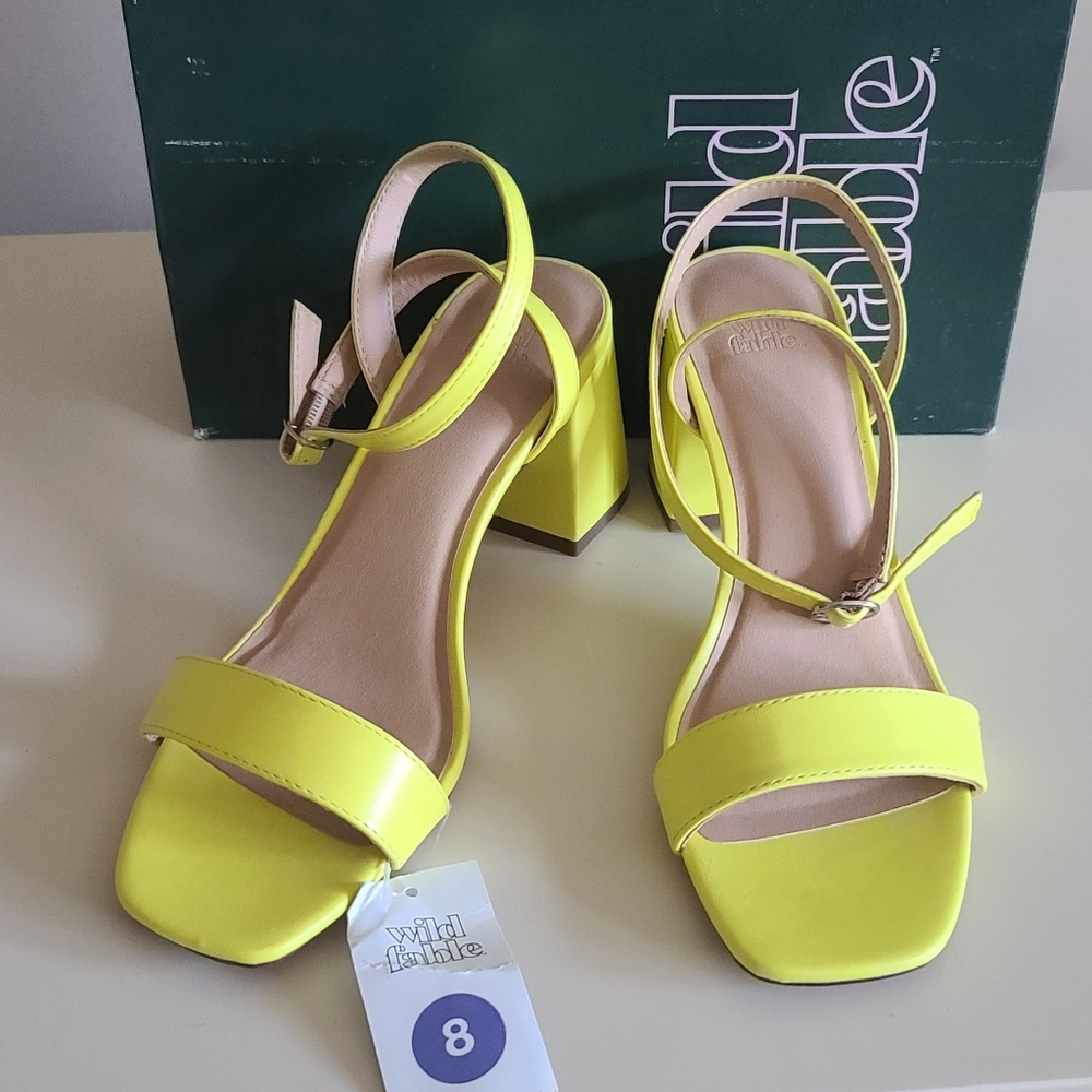 NWT Wild Fable Block Heel Sandals